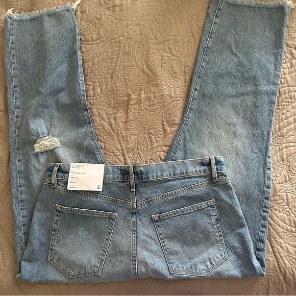NWT High Rise Straight Crop Jeans - Picture 2 of 5